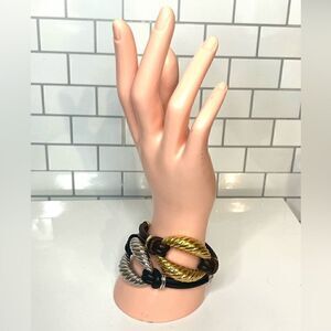 2 Milor Italy Bronze & Brown Leather Bracelet
Scalloped Design